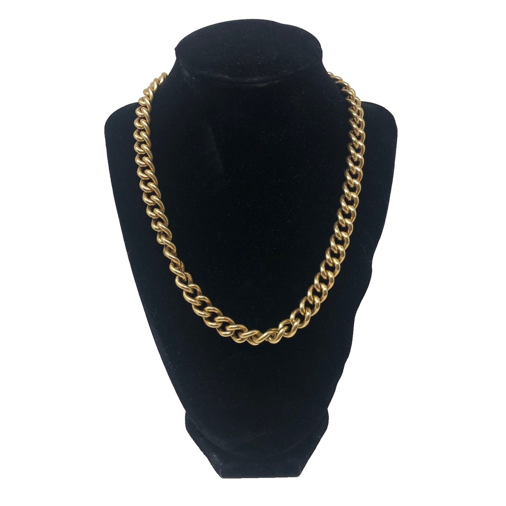 Kendra Scott Whitley Chain Link‎ Necklace Gold Plated Rhinestone Chunky
